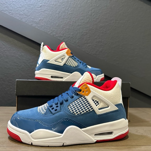 Jordan 4 Retro Messy Room - Blue White Red, Brand New DS WITH OG BOX - Picture 2 of 11
